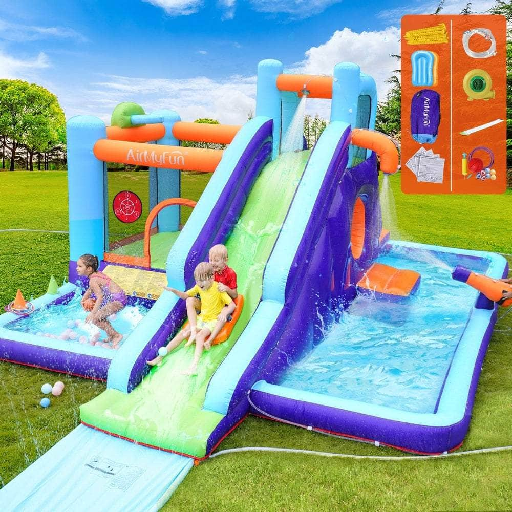 11 Play Zones Inflatable Water Slide Trampoline Bounce House Splash