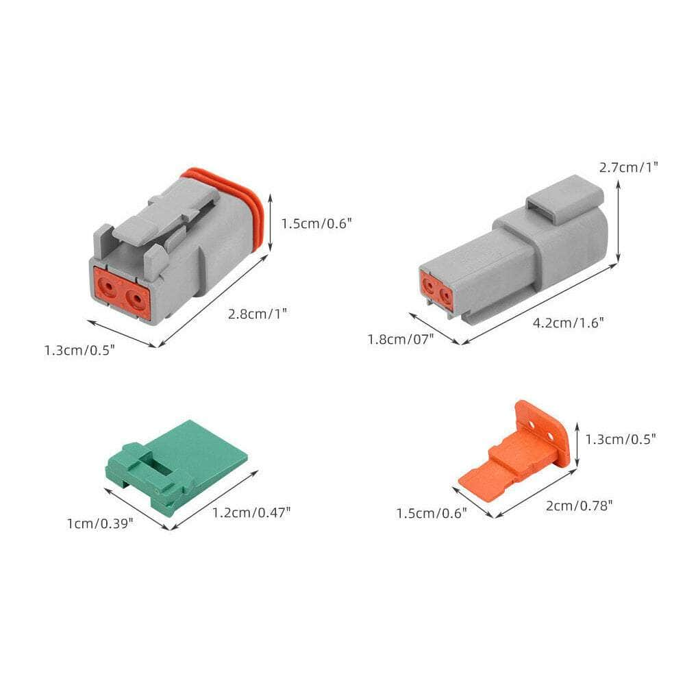 117PCS Deutsch Kit DT 2 Way Series Connector Plug Waterproof Auto Marine