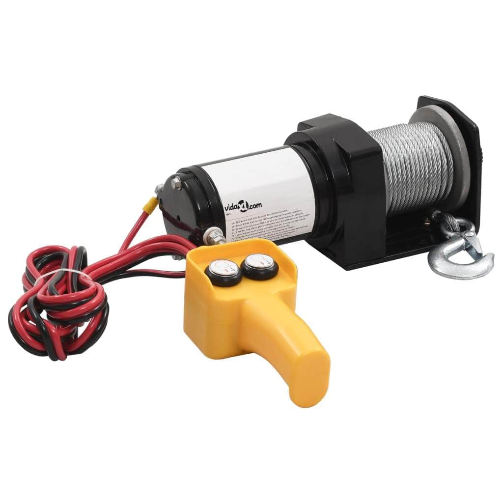 12 V Electric Winch 907 KG Wire Remote Control