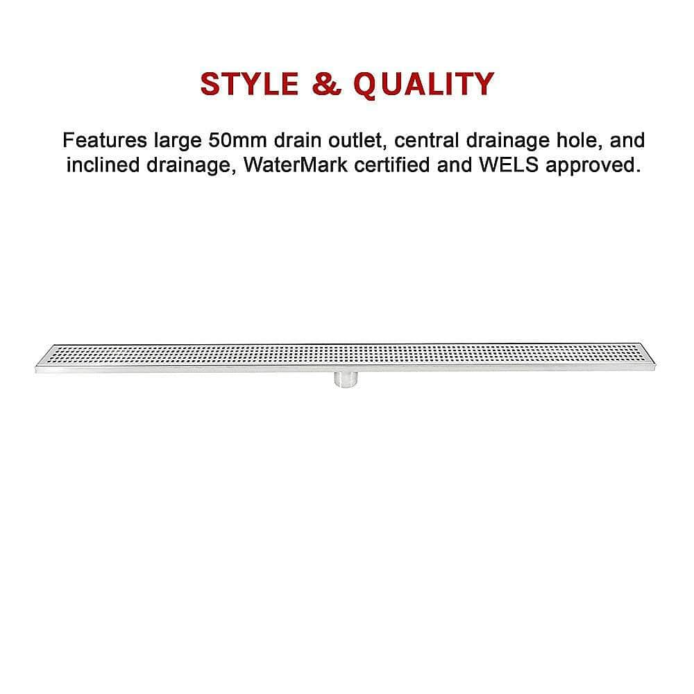 1200Mm Stainless Steel Grate Shower Drain Square Pattern