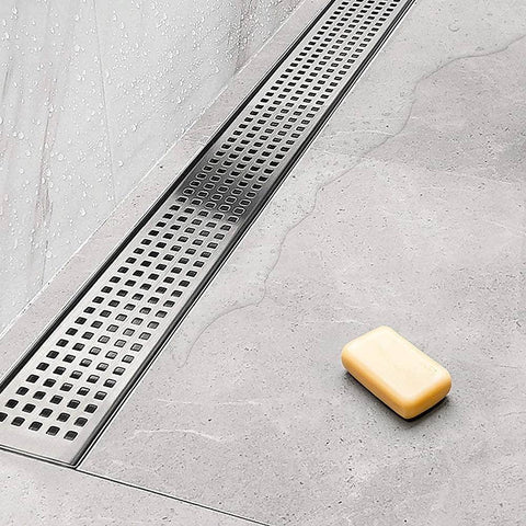 1200Mm Stainless Steel Grate Shower Drain Square Pattern