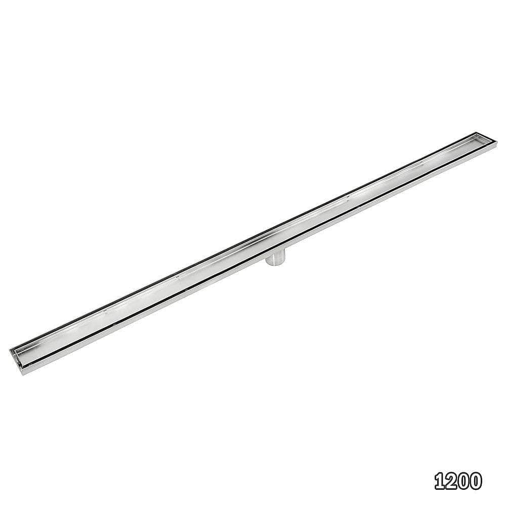 1200mm Stainless Steel Tile Insert Shower Drain - Centre Outlet Floor Waste