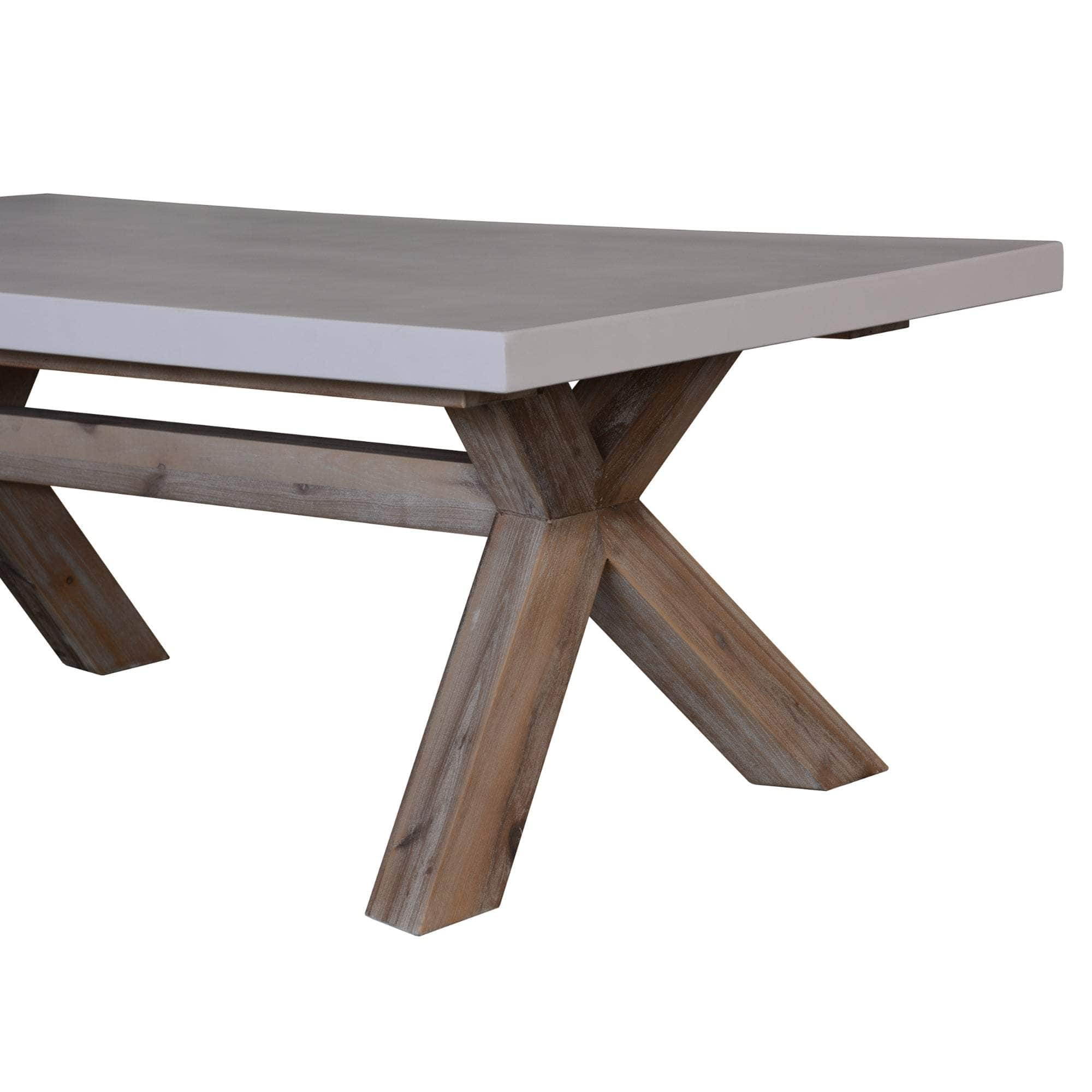 120Cm Coffee Table With Concrete Top - White