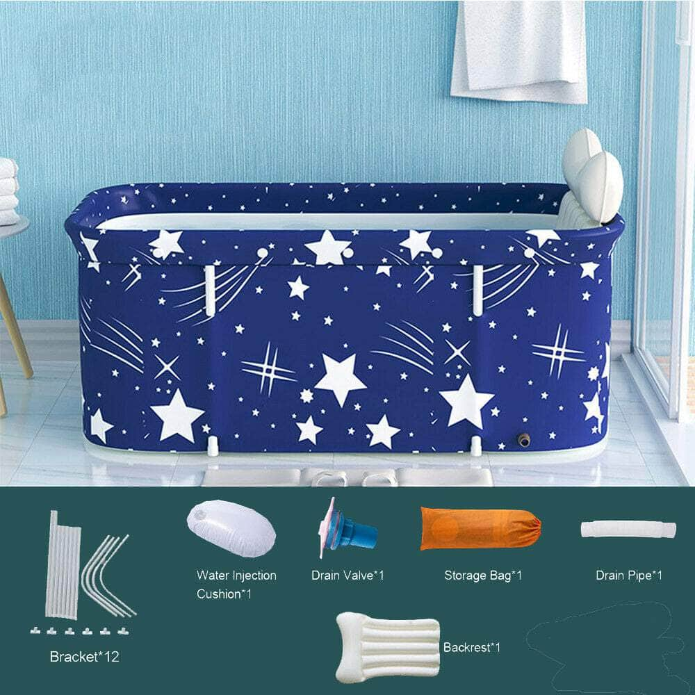 120CM Large Bath Adult Folding Barrel SPA Household Tub Family