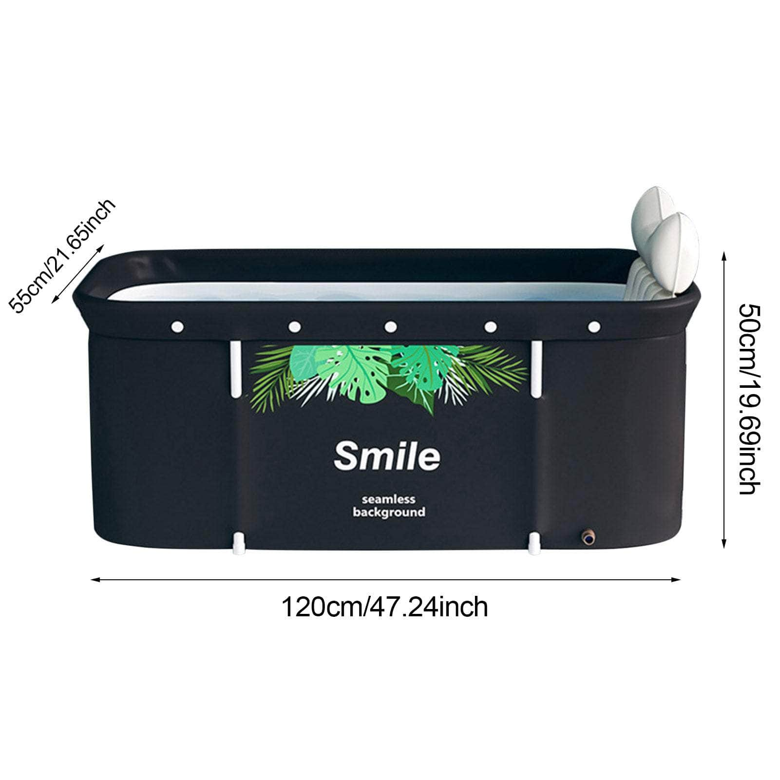 120CM Large Bath Sauna Adult Folding Barrel SPA Household Tub Family