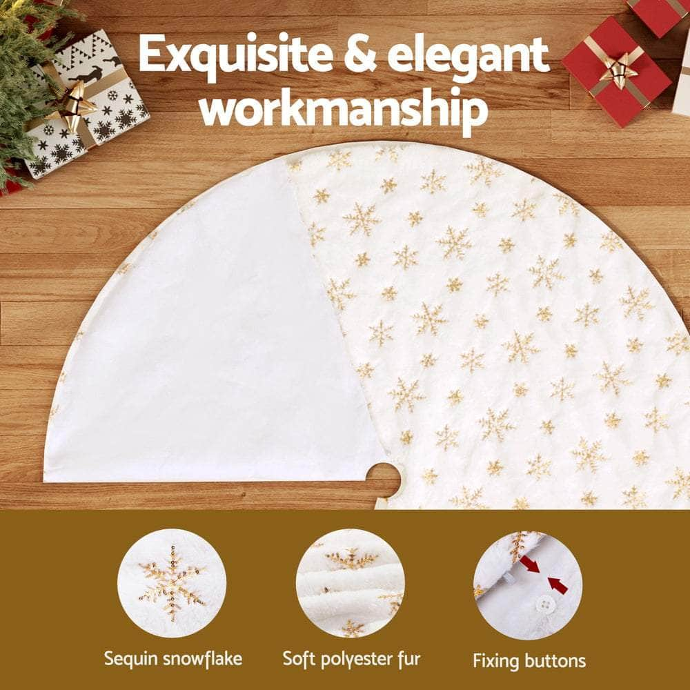 120cm Snowflake Christmas Tree Skirt