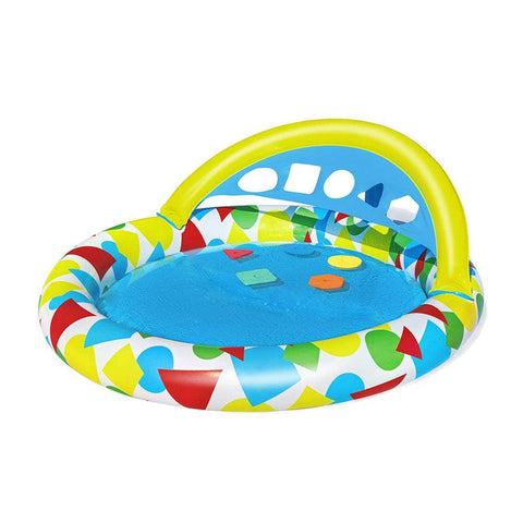 120X117X46Cm Inflatable Play Swimming Pool W/ Canopy 45L