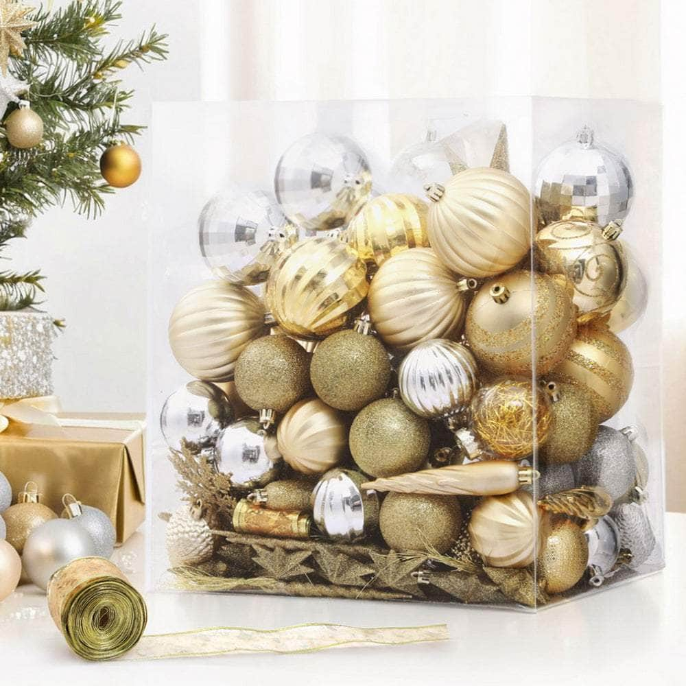 125pcs Christmas Tree Decorations Set Baubles OrnamentsÂ Party