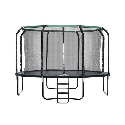 12FT Trampoline with Basketball Set Safety for Outdoor Play