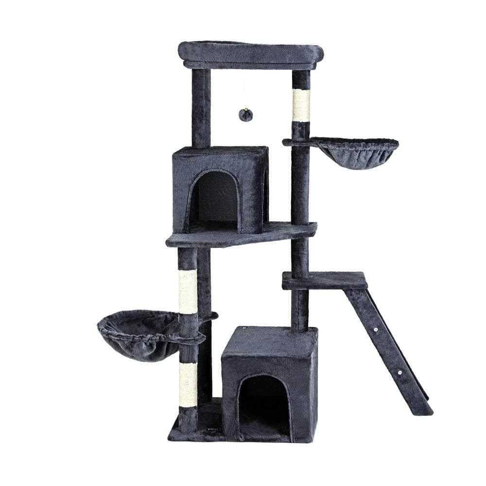 138cm Cat Tree Tower - Scratching Post Condo Grey