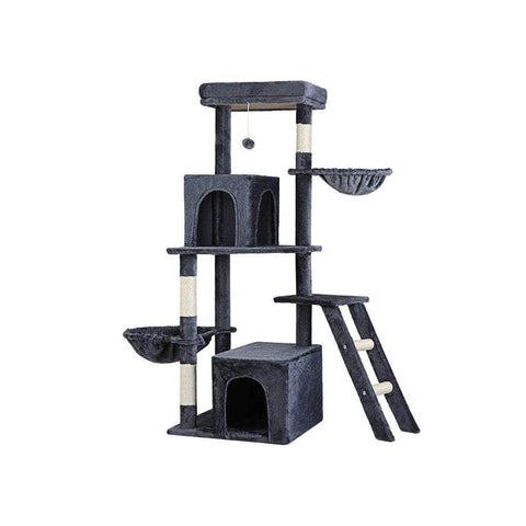 138cm Cat Tree Tower - Scratching Post Condo Grey