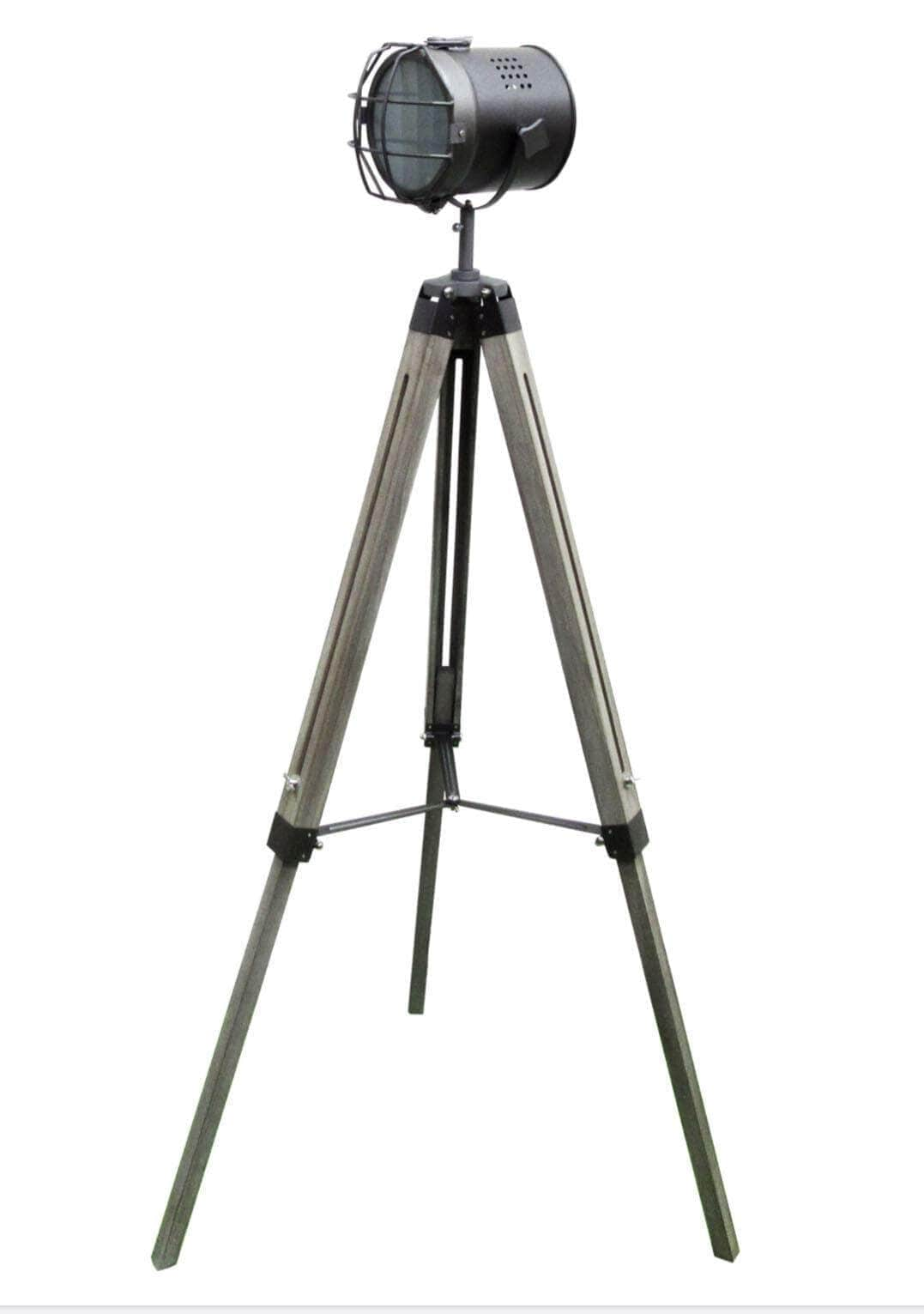 139Cm Nautical Tripod Floor Lamp - Steel Grey