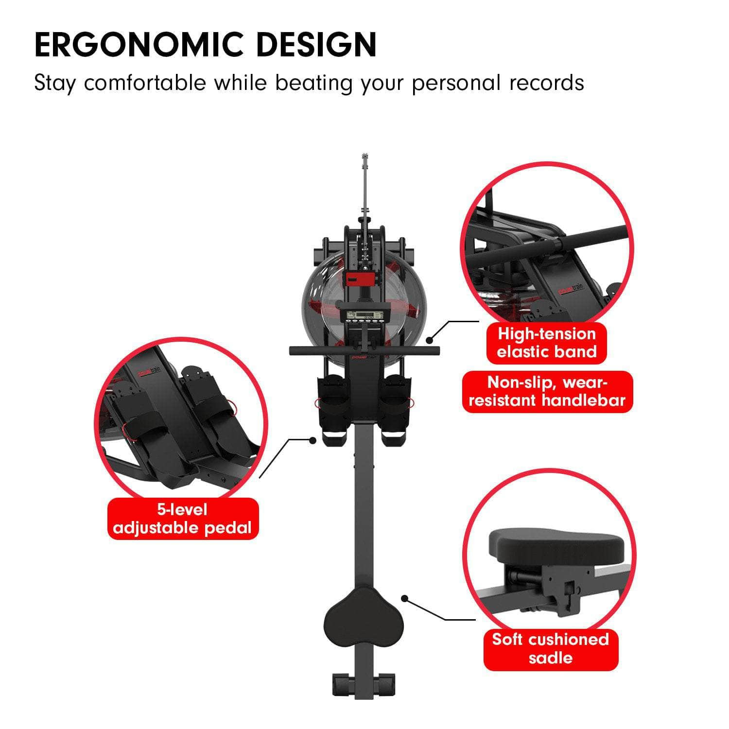 13L Water Resistance Rowing Machine Rower