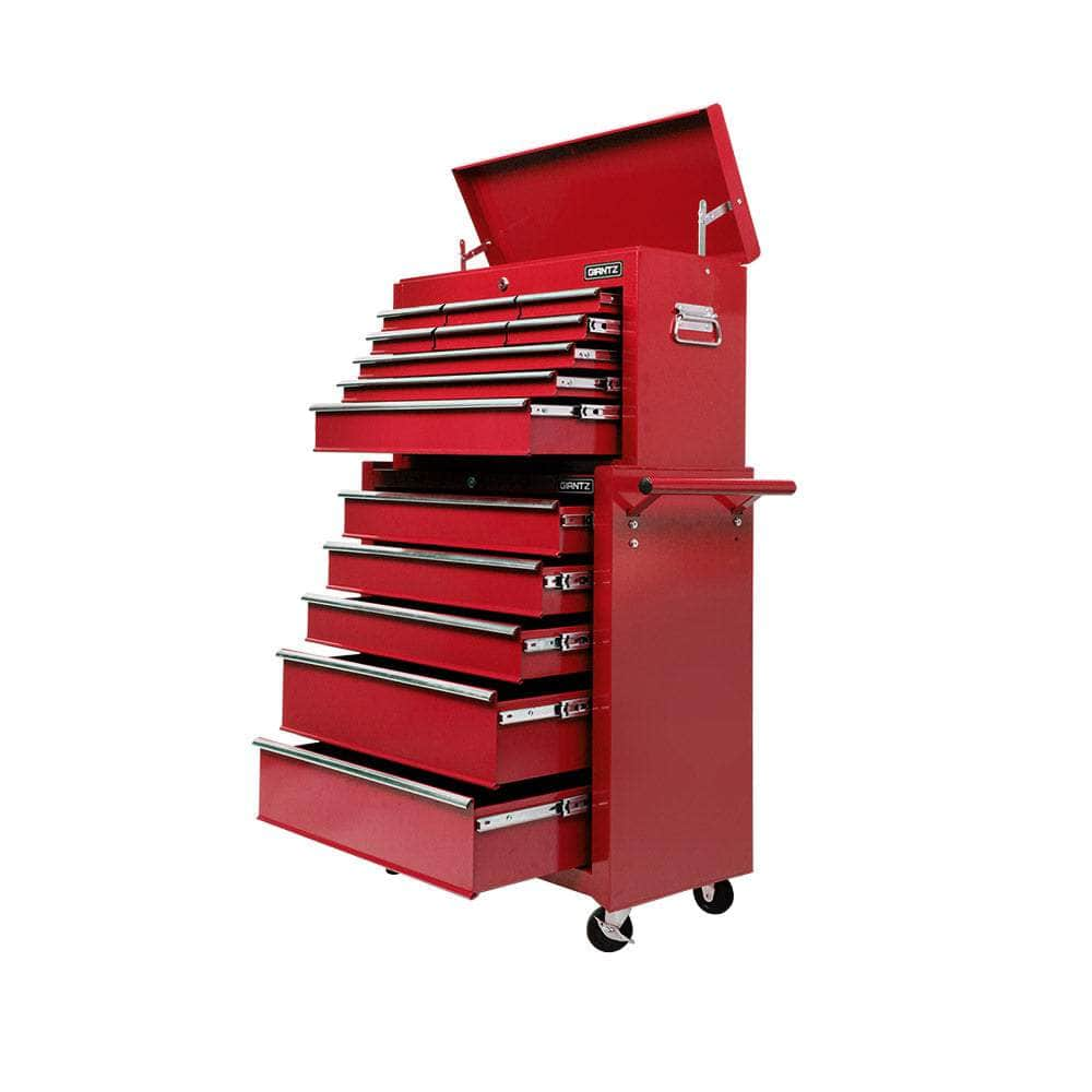 14 Drawer Tool Box Cabinet Chest Mechanic Garage Storage Trolley Red