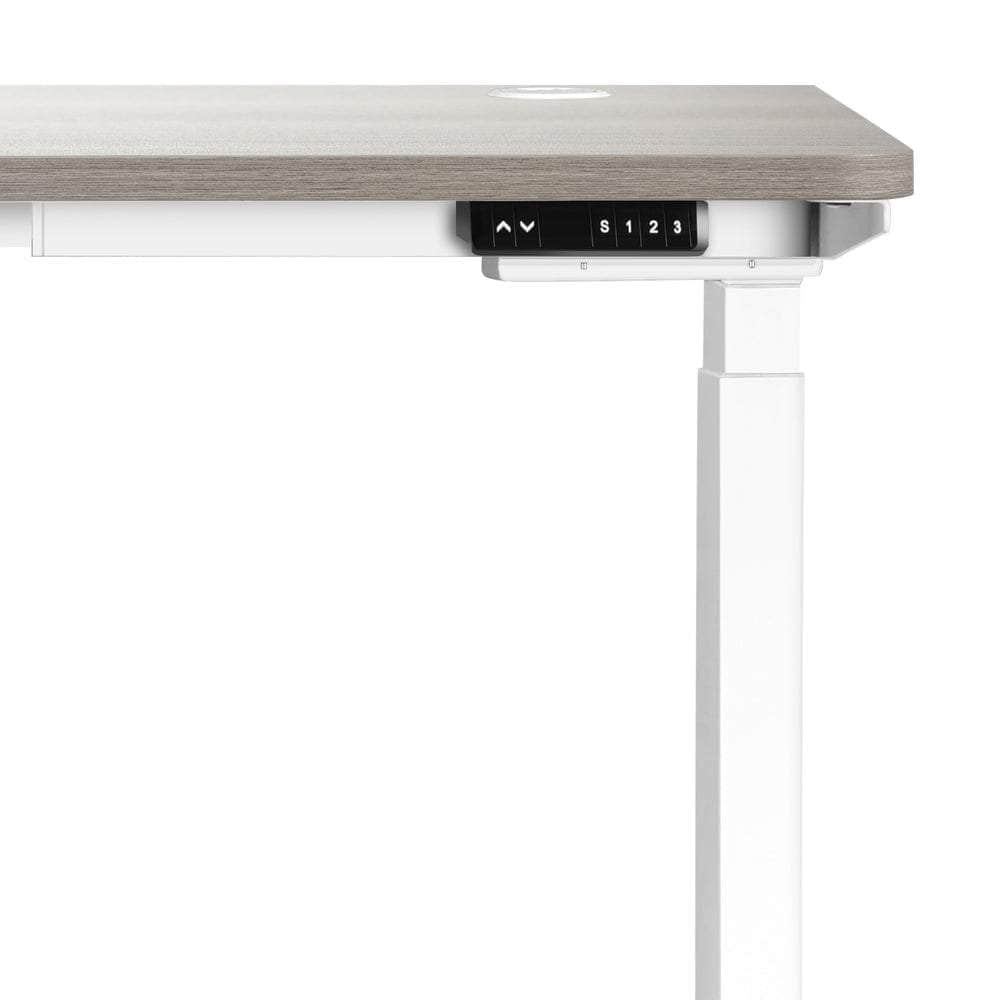 140cm Electric Standing Desk Dual Motor Black&Grey-Oak