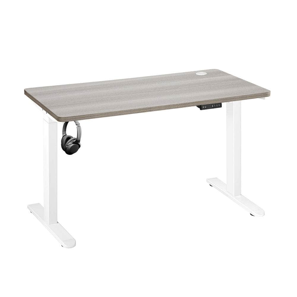 140cm Electric Standing Desk Dual Motor Black&Grey-Oak