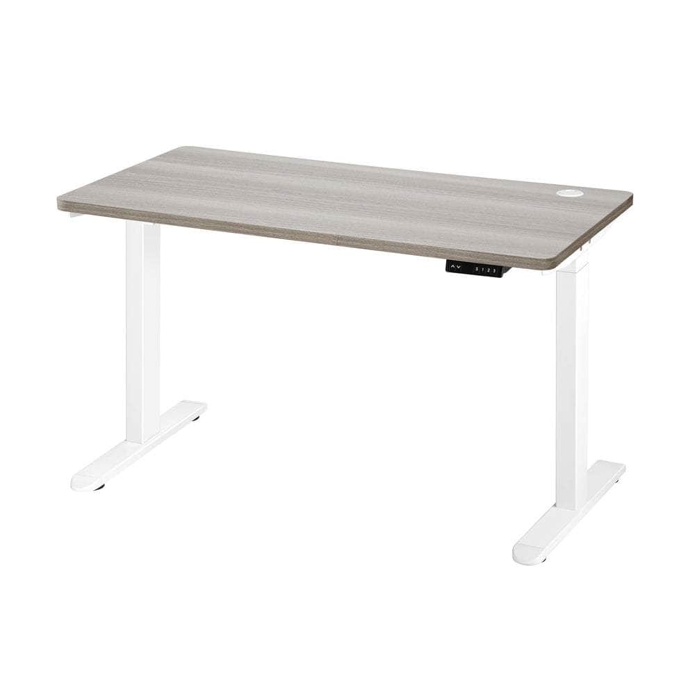 140cm Electric Standing Desk Dual Motor Black&Grey-Oak