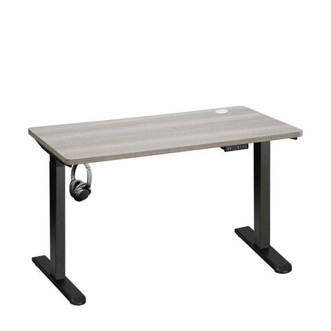 140cm Electric Standing Desk Dual Motor Black&Grey-Oak