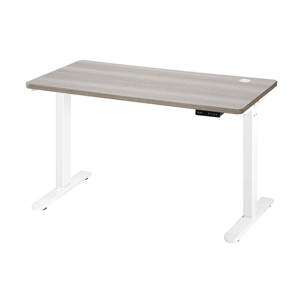 140cm Electric Standing Desk Single Motor Black&Grey-Oak