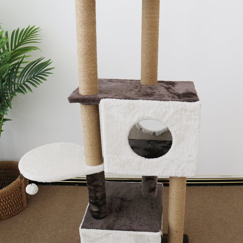 141cm Dual Cat Scratching Tree: The Ultimate Play Zone