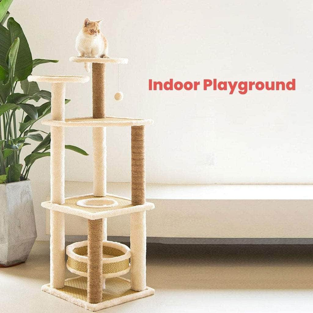 143Cm Dinosaur Cat Condo Cat Tree Green