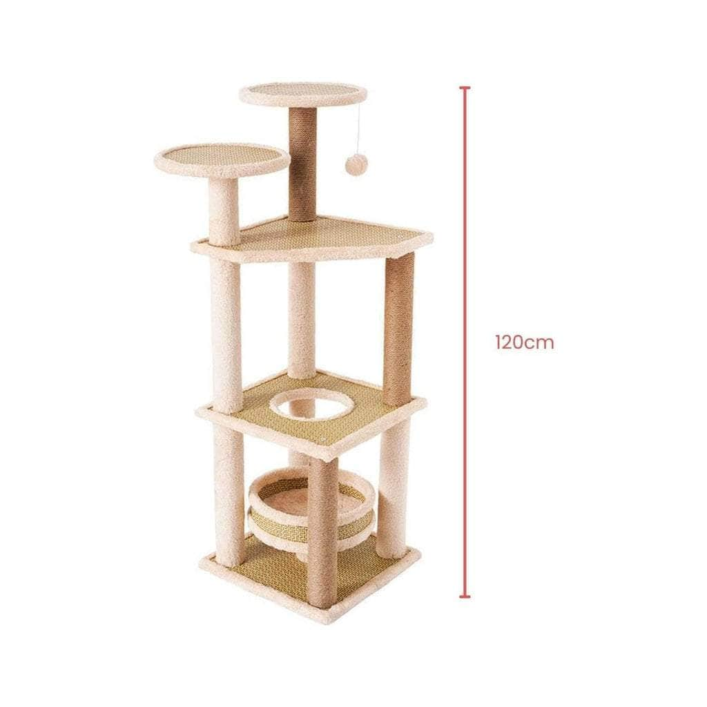 143Cm Dinosaur Cat Condo Cat Tree Green