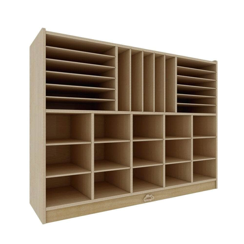 15 Cubby Cabinet Kids Bookshelf Organiser Storage