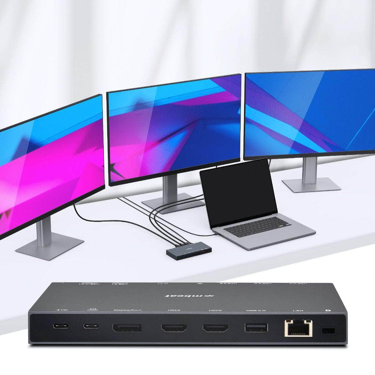 15-in-1 Triple Display USB-C Dock: Streamline Your Workstation Setup