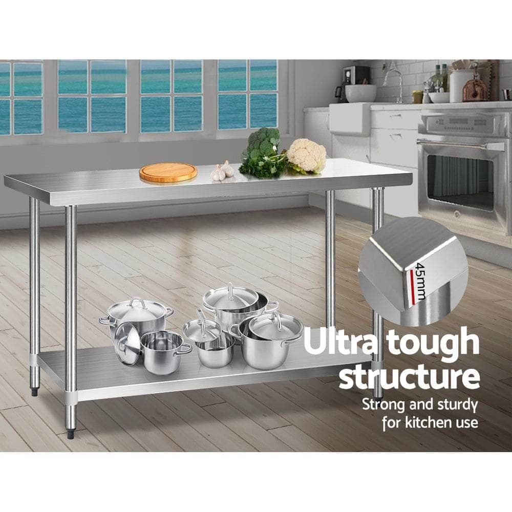 1524X610Mm Stainless Steel Kitchen Bench