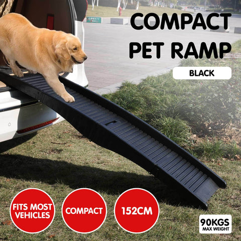 152cm Portable Dog Pet Ramp - Black