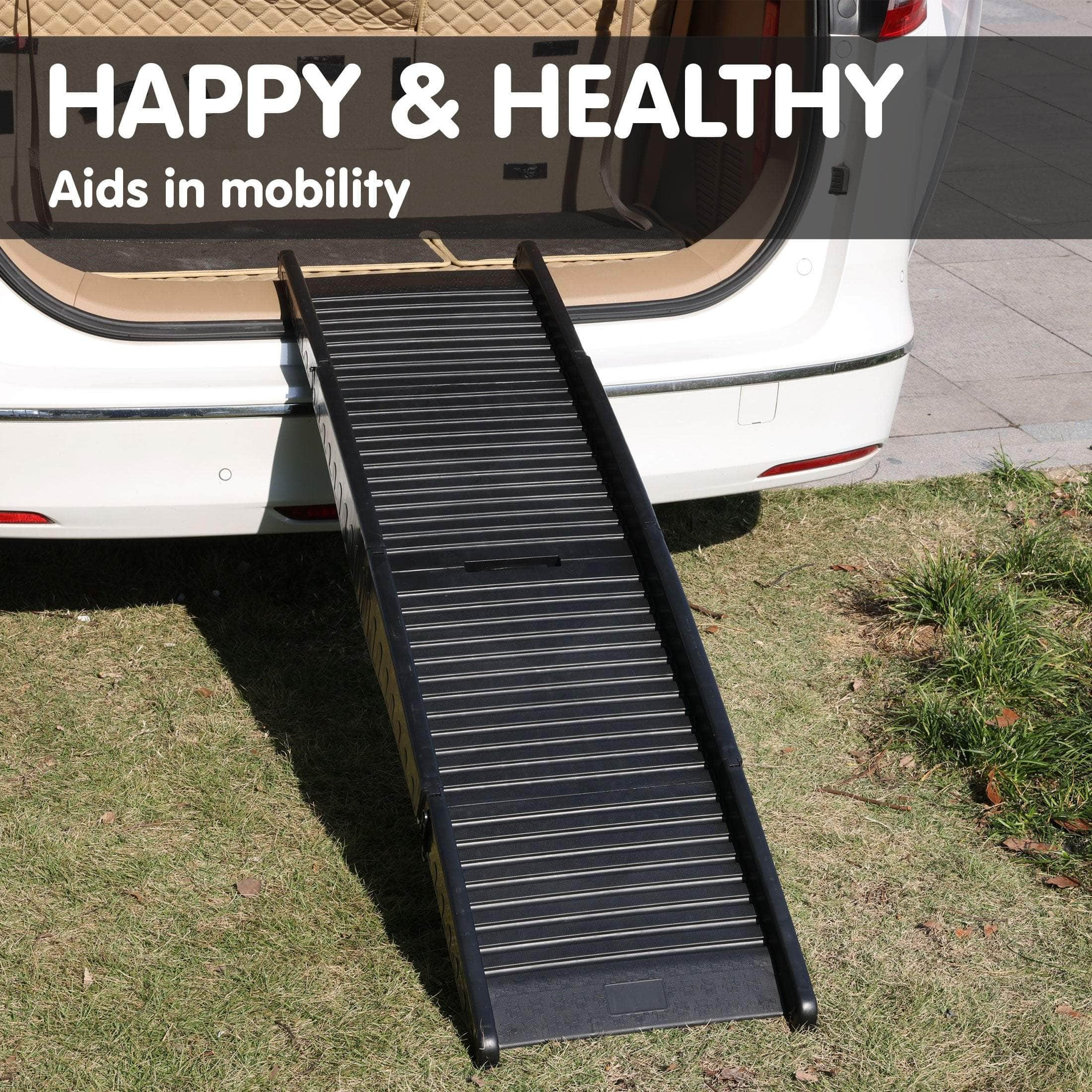 152cm Portable Dog Pet Ramp - Black