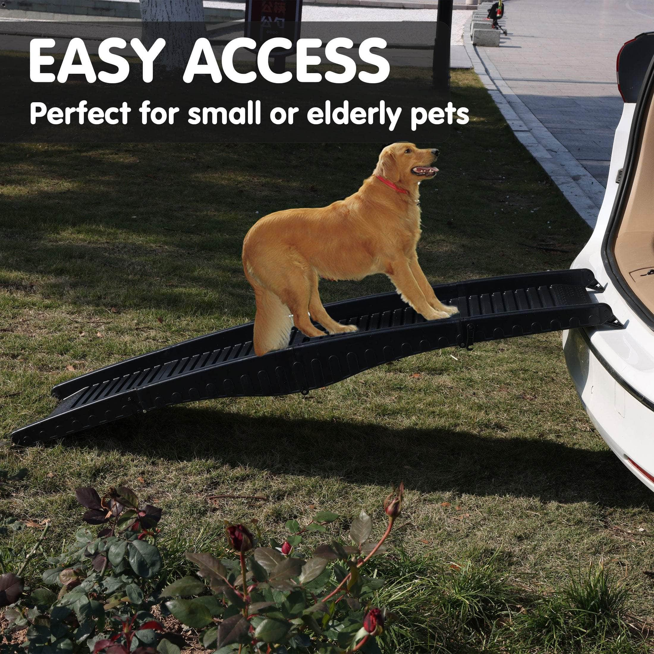 152cm Portable Dog Pet Ramp - Black