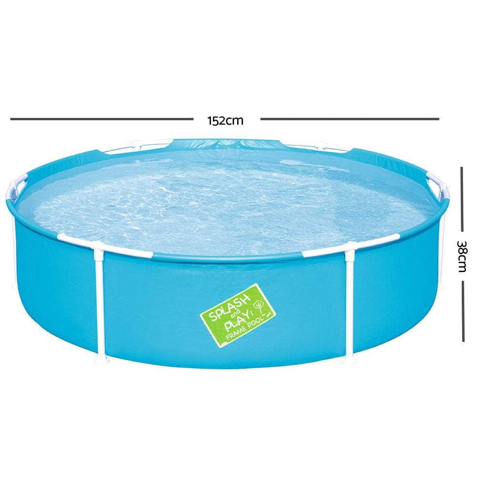 152X38Cm Round Steel Frame Above Ground Swimming Pool 580L