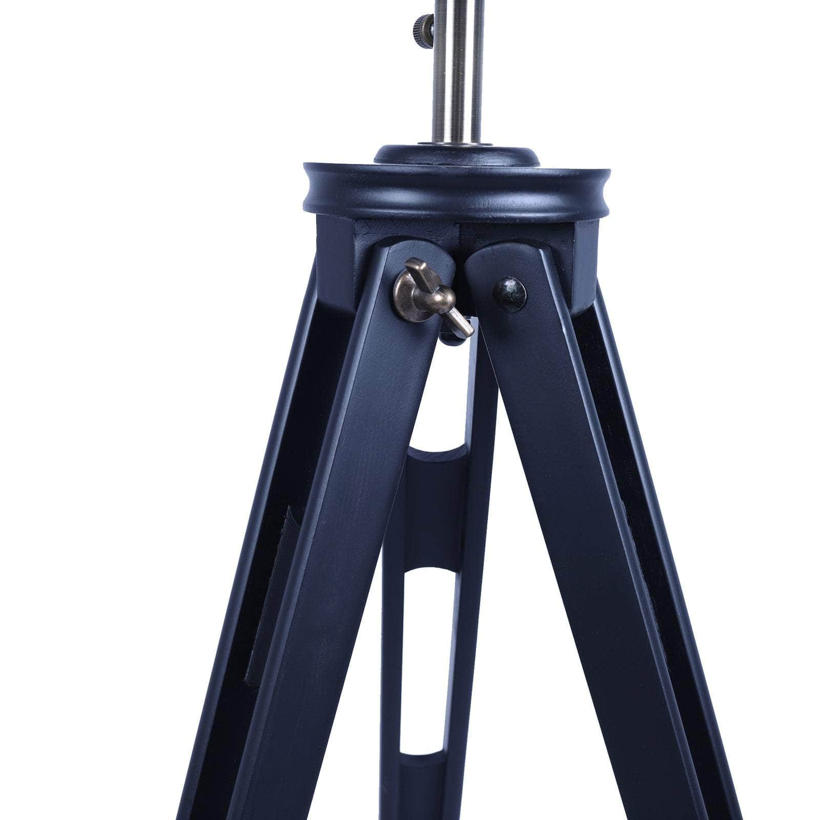 158Cm Nautical Tripod Floor Lamp - Matte Black