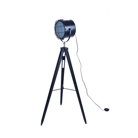 158Cm Nautical Tripod Floor Lamp - Matte Black