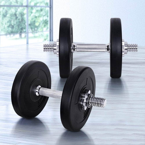 15Kg Dumbbell Set Weight Plates Dumbbells Lifting Bench