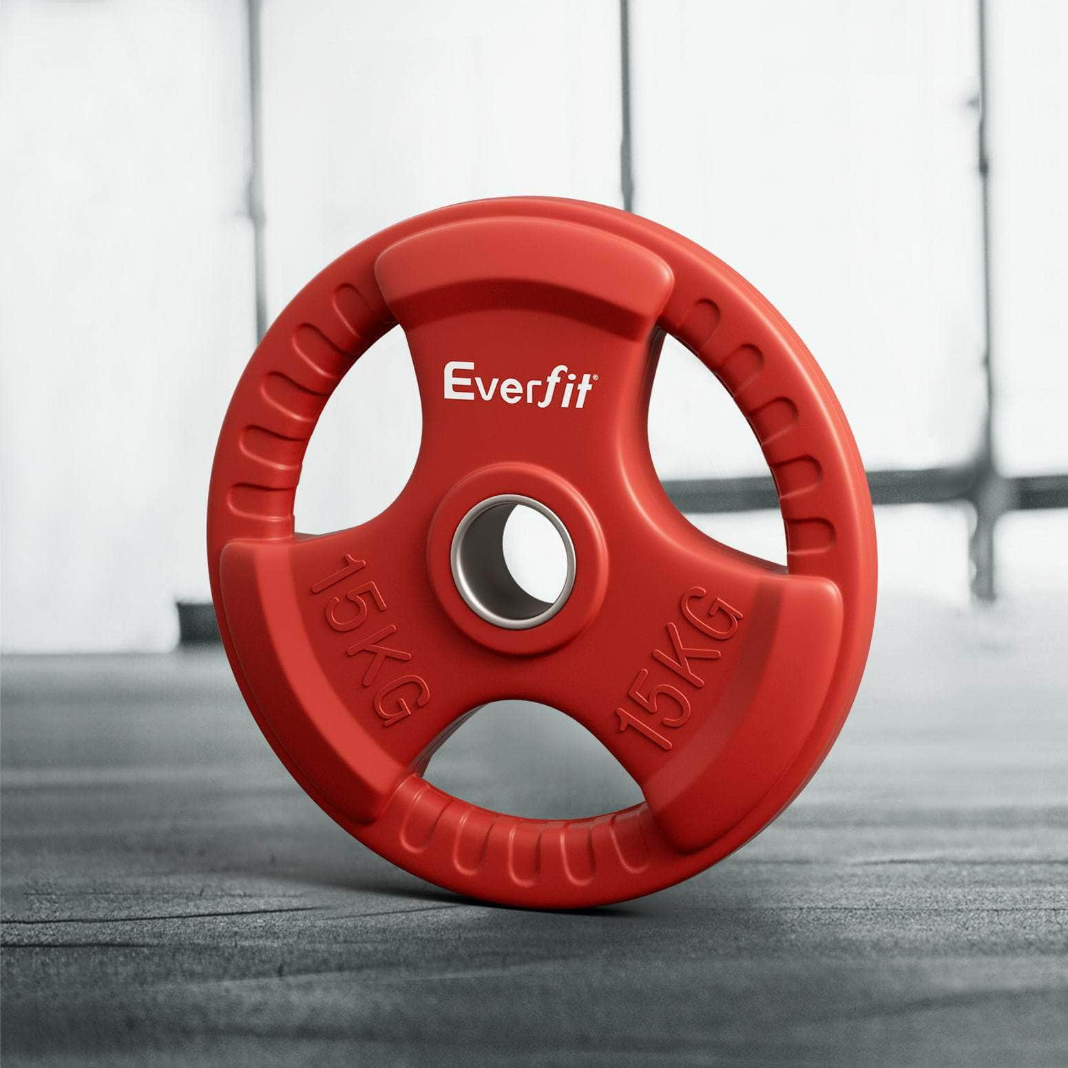 15kg Weight Plates - Standard Dumbbell Barbell Red