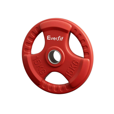 15kg Weight Plates - Standard Dumbbell Barbell Red