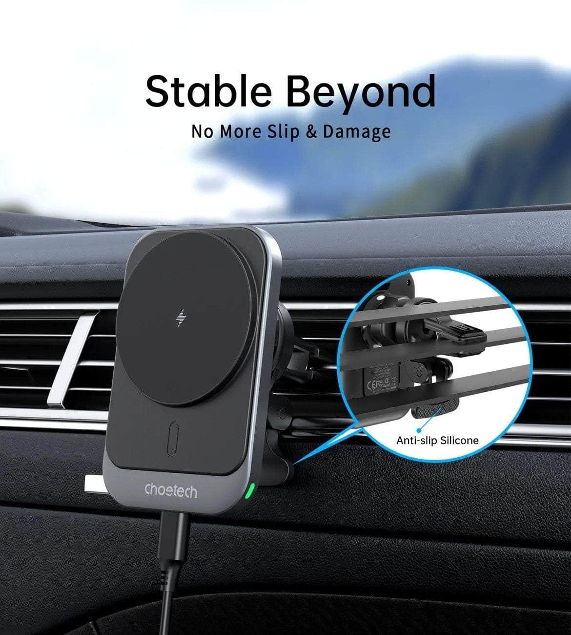 15W Magnetic Car Charger Holder