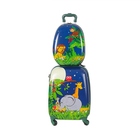 16''13'' 2PCS Kids Luggage Set Jungle