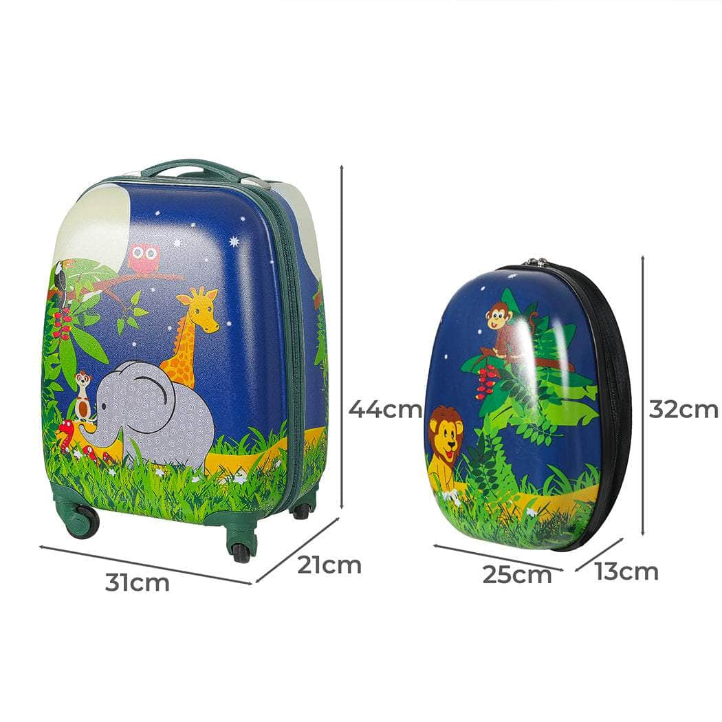 16''13'' 2PCS Kids Luggage Set Jungle