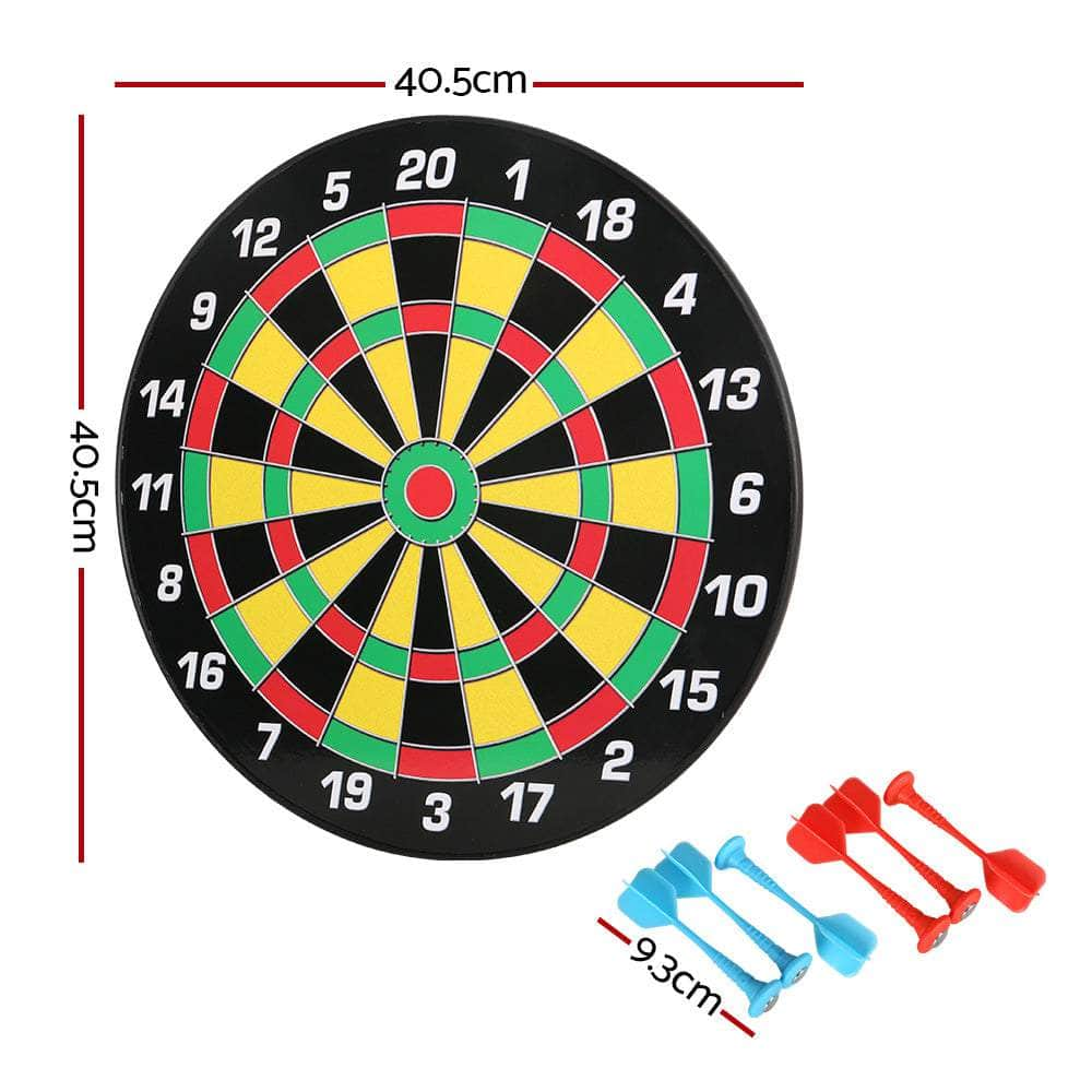 16" Dartboard Dart Board With Magnetic Darts Kids Toy Gift