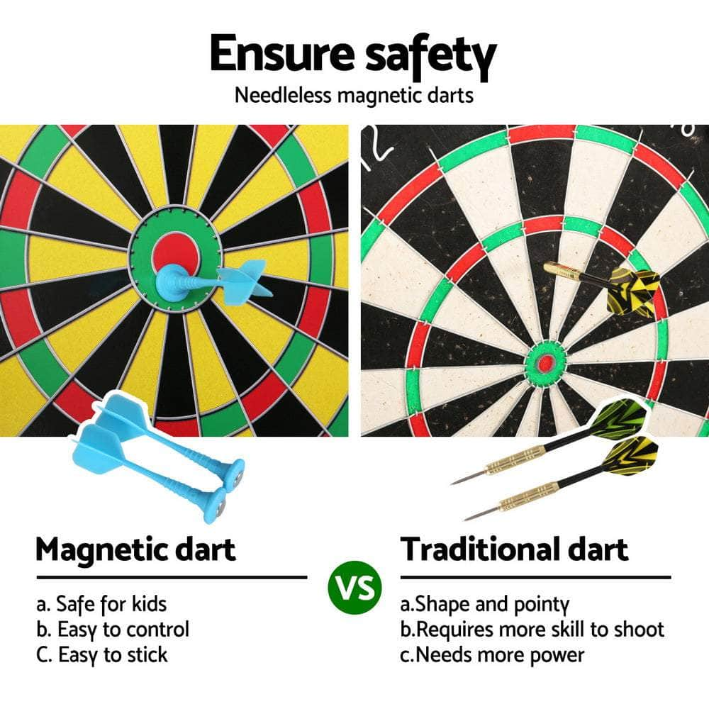 16" Dartboard Dart Board With Magnetic Darts Kids Toy Gift