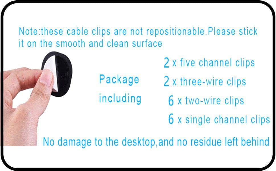 16 Pack Black Cord Organizer Cable Management For Home And Office