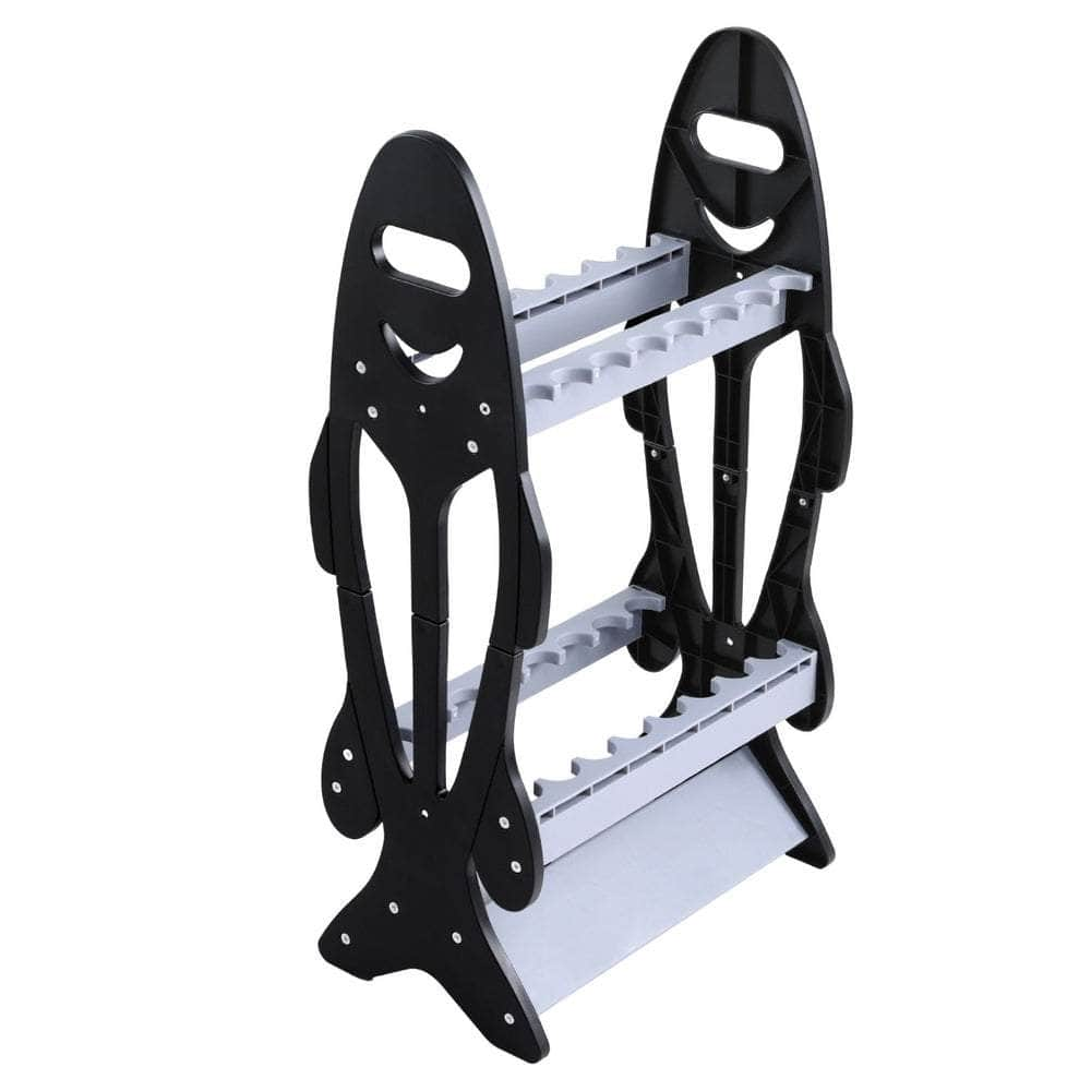 16-Rod Fishing Pole Storage Rack Organizer