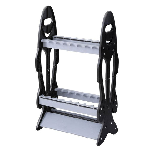 16-Rod Fishing Pole Storage Rack Organizer