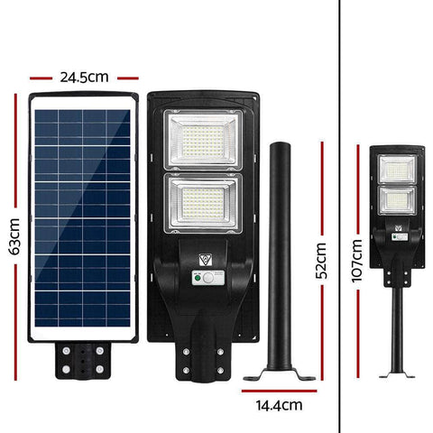 160 Led Solar Street Light 120W Flood Motion Sensor Outdoor Wall Lamp X2