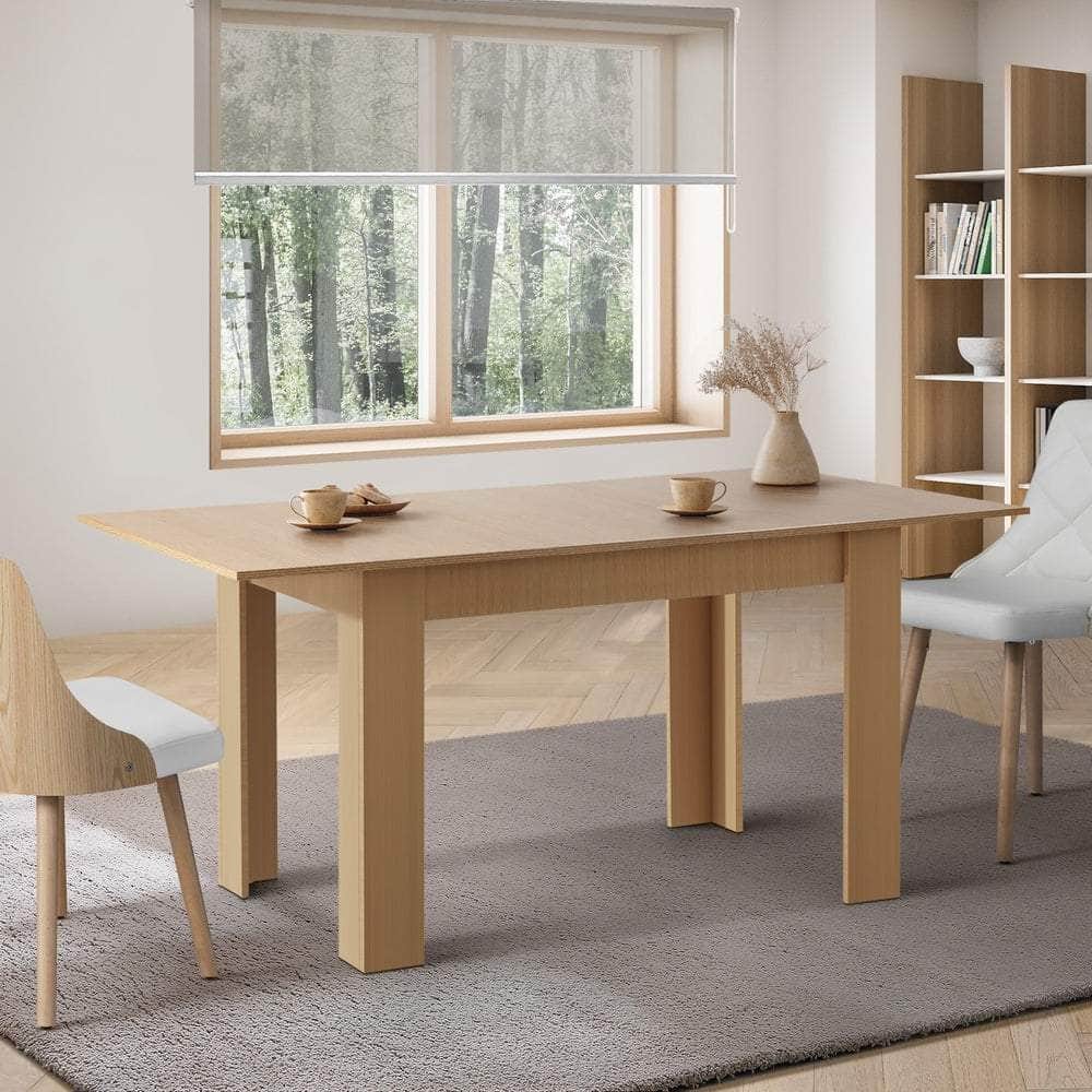 160cm Extendable Dining Table Cafe Table Black/Wooden