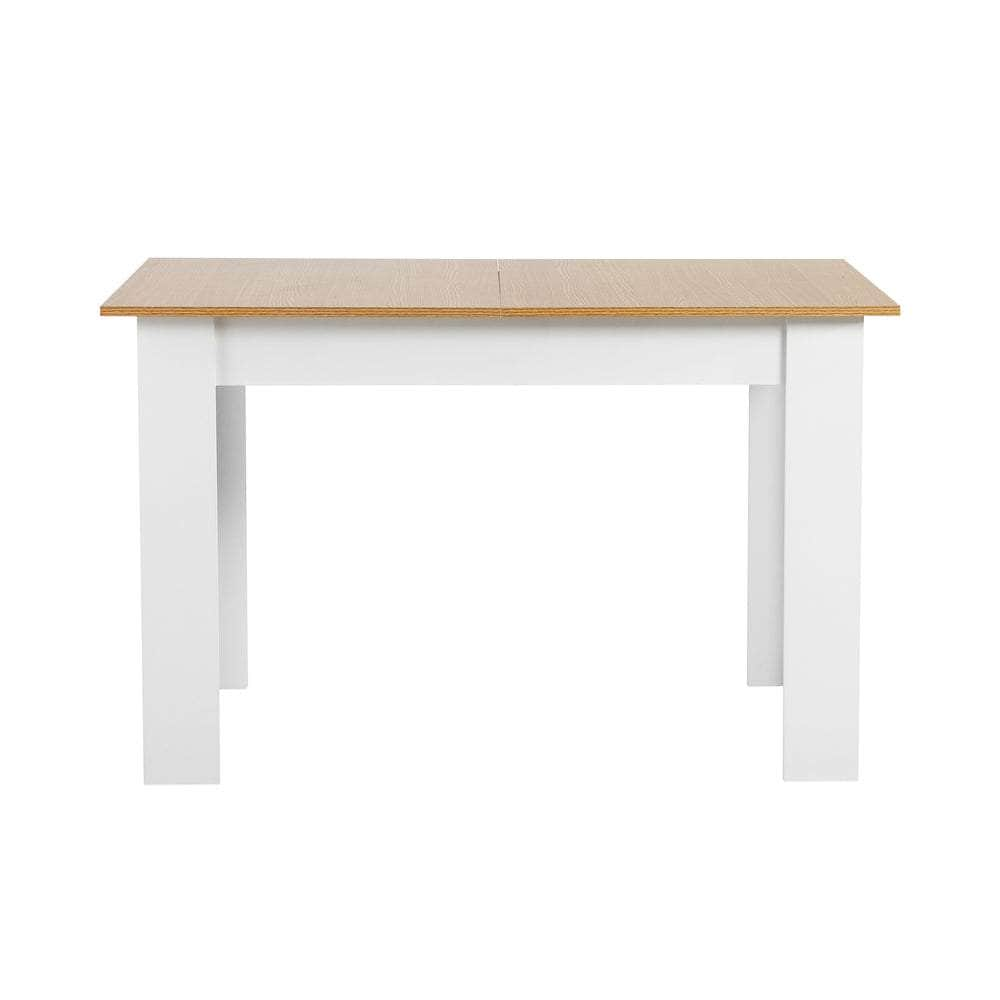 160cm Extendable Dining Table Kitchen Restaurant Cafe Table WoodenWhite