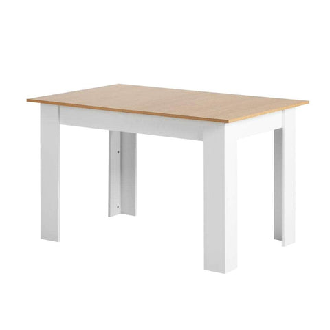 160cm Extendable Dining Table Kitchen Restaurant Cafe Table WoodenWhite